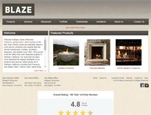 Tablet Screenshot of blazefireplaces.com